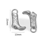 Silver color / 1 Piece Simple Retro Style Boot Shape Stainless Steel  Gold Color Women's Pendant Picture4